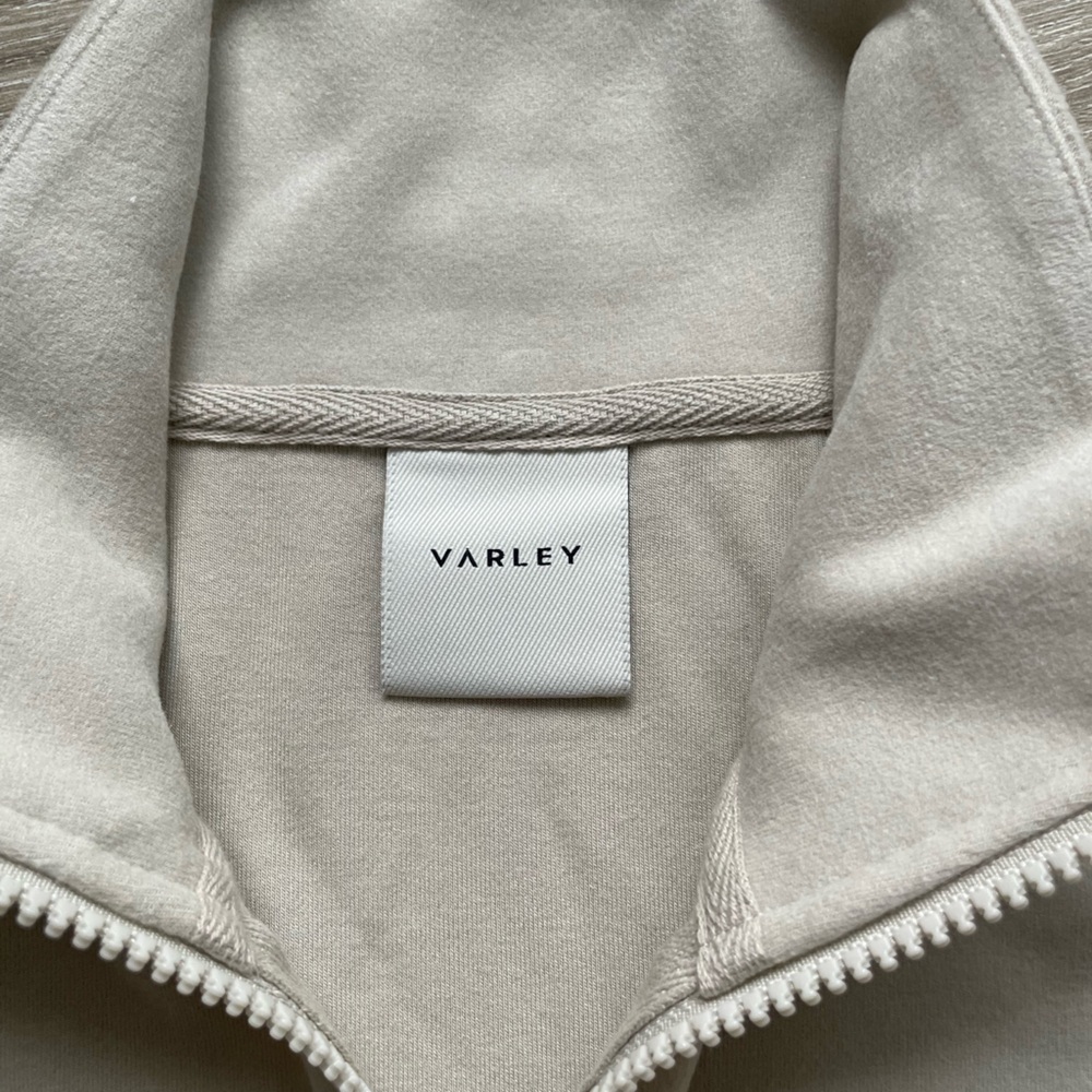 Varley Women’s Half Zip Sweater Drawcord Hem Midlayer Sz S Cream NWOT - Picture 7 of 9